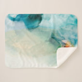 Couverture Sherpa Aversion - Aquarelle bleue (Devant (Horizontal))