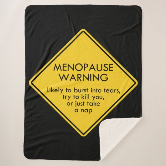 Couverture Sherpa Avertissement de ménopause (Devant)