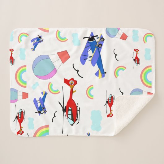 Couverture Sherpa Avions, hélicoptères et ballons (Devant (Horizontal))