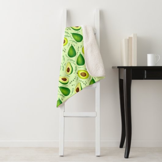 Couverture Sherpa Avocado (En situation)