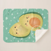 Couverture Sherpa Avocados in Love Funny Couple Évitons l'énigme (Devant (Horizontal))