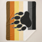 Couverture Sherpa Awesome Bear Pride Drapeau Ours Paw (Devant)