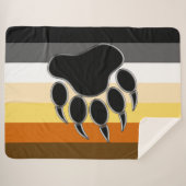 Couverture Sherpa Awesome Bear Pride Drapeau Ours Paw (Devant (Horizontal))