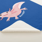 Couverture Sherpa axolotl rose pâle (3/4)