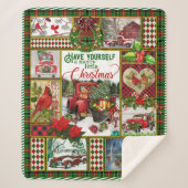 Couverture Sherpa Ayez Un Joyeux Petit Camion Rouge Noël (Devant)