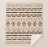 Couverture Sherpa Aztec Browns Crème rouille Mixte Motifs Motif (Devant)