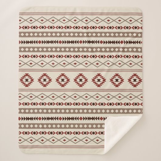 Couverture Sherpa Aztec Browns Crème rouille Mixte Motifs Motif (Devant)