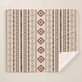 Couverture Sherpa Aztec Browns Crème rouille Mixte Motifs Motif (Devant (Horizontal))