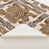 Couverture Sherpa Aztec Eagle Guerrier Tribal Art antique (3/4)