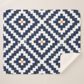 Couverture Sherpa Aztec Navajo, Motif ethnique sans mer (Devant (Horizontal))