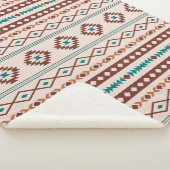 Couverture Sherpa Aztec Rusts Crème Turquoise Motifs mélangés Motif (3/4)