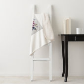 Couverture Sherpa Azure Flower Symphony (En situation)