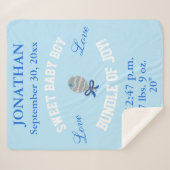 Couverture Sherpa Baby Boy Blue Baby Rattle Télécharger la photo (Devant (Horizontal))