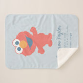 Couverture Sherpa Baby Elmo | Statistiques de naissance de bébé (Devant (Horizontal))