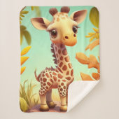 Couverture Sherpa "Baby Giraffe" (Devant)