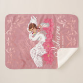Couverture Sherpa Baby Girl Saraswati with her White Swan (Devant (Horizontal))