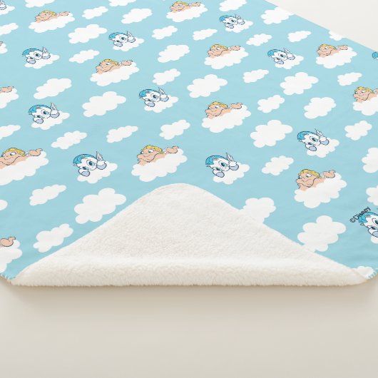 Couverture Sherpa Baby Hercules and Pegasus Cloud Pattern Sherpa Bla (3/4)