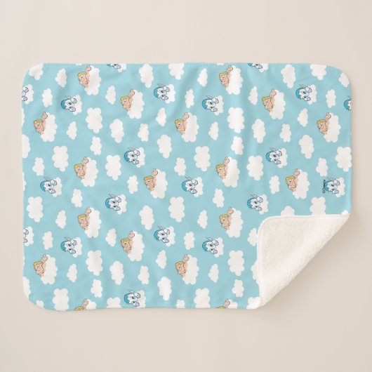 Couverture Sherpa Baby Hercules and Pegasus Cloud Pattern Sherpa Bla (Devant (Horizontal))