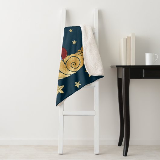 Couverture Sherpa Baby Krishna sleeping on the moon (En situation)