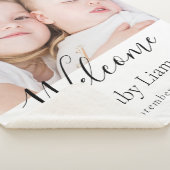 Couverture Sherpa Baby newborn welcome photo name (3/4)