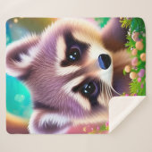 Couverture Sherpa Baby Raccoon (Devant (Horizontal))