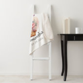 Couverture Sherpa Baby shower de ballon à air chaud Teddy Bear rose (En situation)