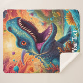 Couverture Sherpa Baby shower Dino-Mite (Devant (Horizontal))