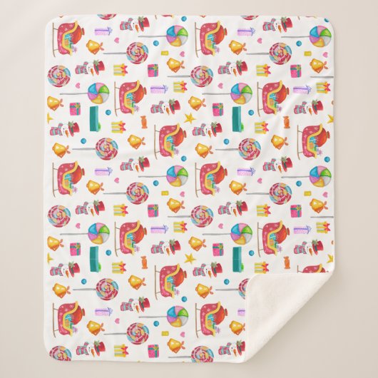 Couverture Sherpa Baby shower nouveau cadeau bébé emballage cadeau b (Devant)