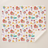 Couverture Sherpa Baby shower nouveau cadeau bébé emballage cadeau b (Devant (Horizontal))