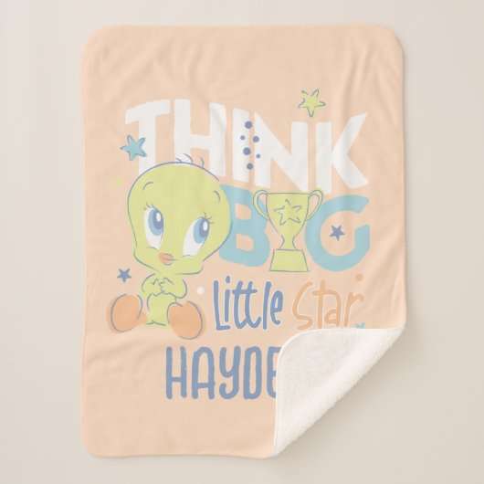 Couverture Sherpa Baby TWEETY™ - Pensez à Big Little Star (Devant)