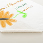 Couverture Sherpa Bachelorette fête ajouter nom date place tournesol (3/4)