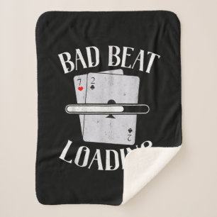 Couverture Sherpa Bad Beat Chargement Texas Holdem Casino Funny Poke