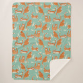 Couverture Sherpa Bad Orange Tabby Chats Frapper Des Choses Sur Moti (Devant)