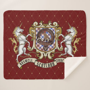 Couverture Sherpa Badge Boswell Clan & Tartan