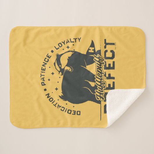 Couverture Sherpa Badge de préconfiguration HUFFLEPUFF™ (Devant (Horizontal))