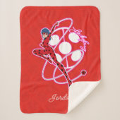 Couverture Sherpa Badge Miraculous Ladybug (Devant)