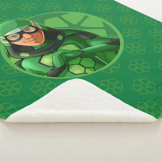 Couverture Sherpa Badge vert Carapace (3/4)