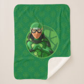 Couverture Sherpa Badge vert Carapace (Devant)
