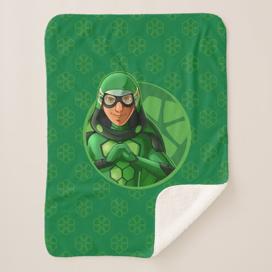 Couverture Sherpa Badge vert Carapace (Devant)