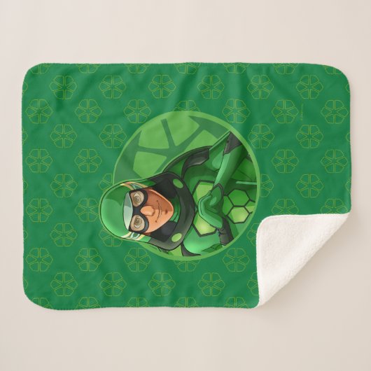 Couverture Sherpa Badge vert Carapace (Devant (Horizontal))