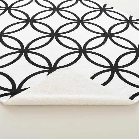 Couverture Sherpa Bagues blanches et noires (3/4)