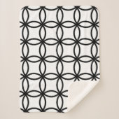 Couverture Sherpa Bagues blanches et noires (Devant)