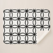 Couverture Sherpa Bagues blanches et noires (Devant (Horizontal))