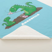 Couverture Sherpa Baguettes mignonnes grillant des marshmallows dess (3/4)