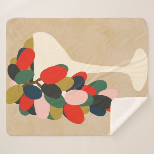 Couverture Sherpa Baie de raisins (Devant (Horizontal))