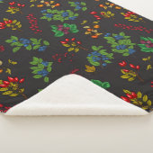 Couverture Sherpa Baies d'automne sur chocolat brun (3/4)