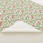 Couverture Sherpa Baies sèches de Noël rouges et vertes (3/4)