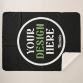Couverture Sherpa baiser personnalisé, unique, élégant et minimalist (Devant (Horizontal))