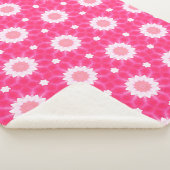 Couverture Sherpa Baisson blanc et étoiles sur motif arrière - plan  (3/4)