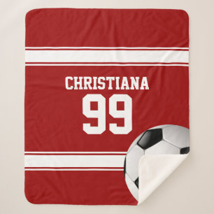 Couverture Sherpa Bal de soccer de Jersey